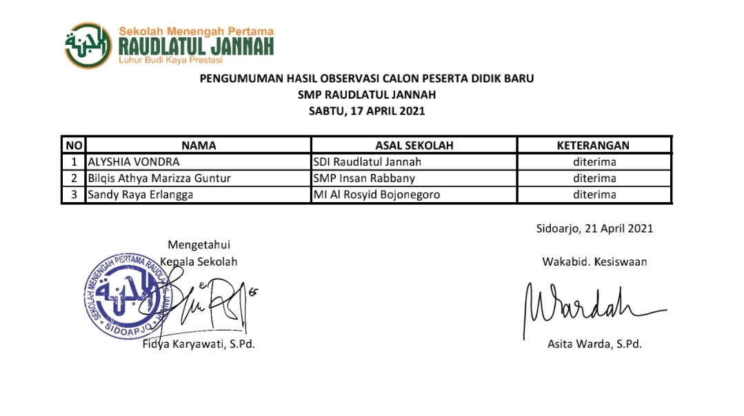 raudlatul jannah