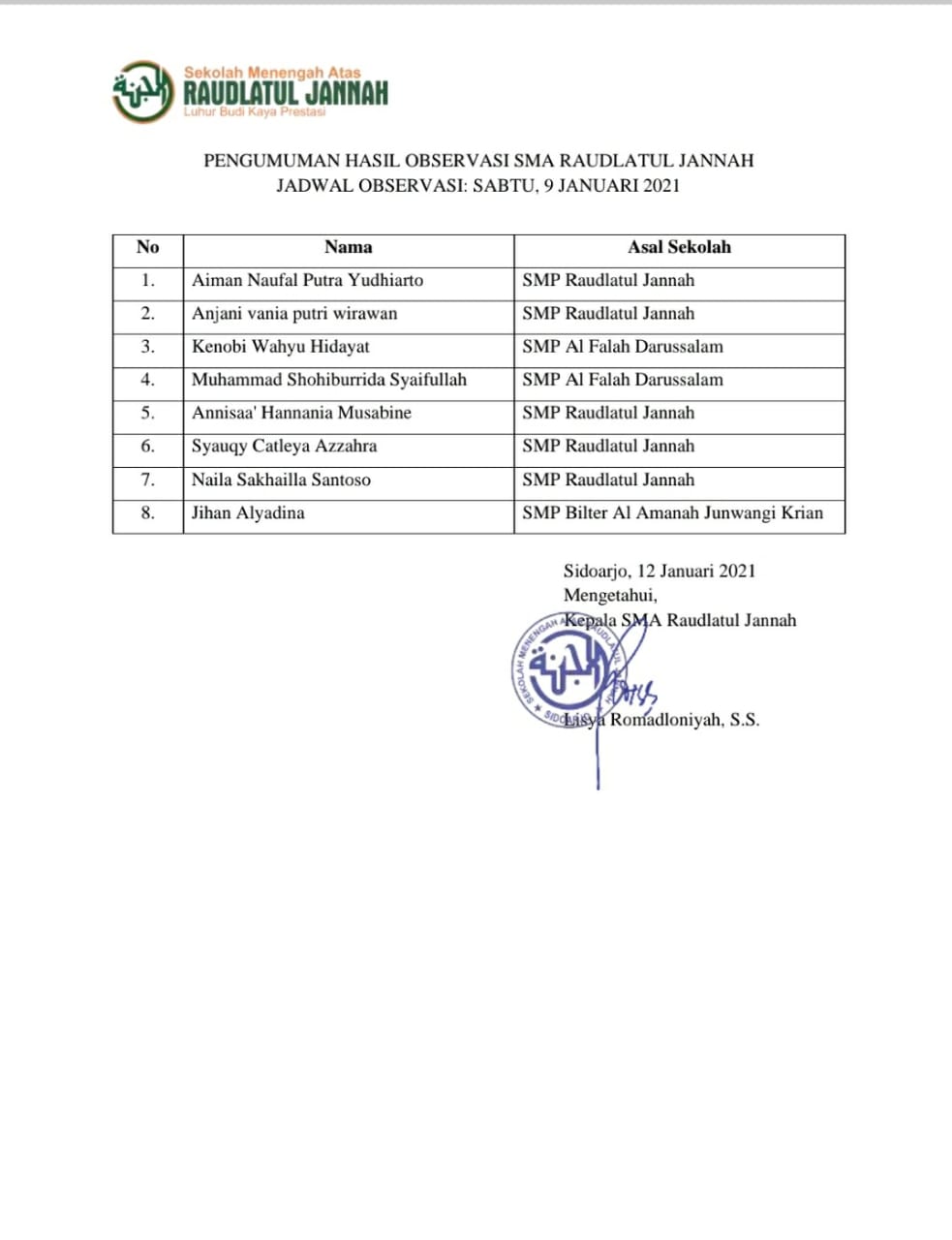 raudlatul jannah