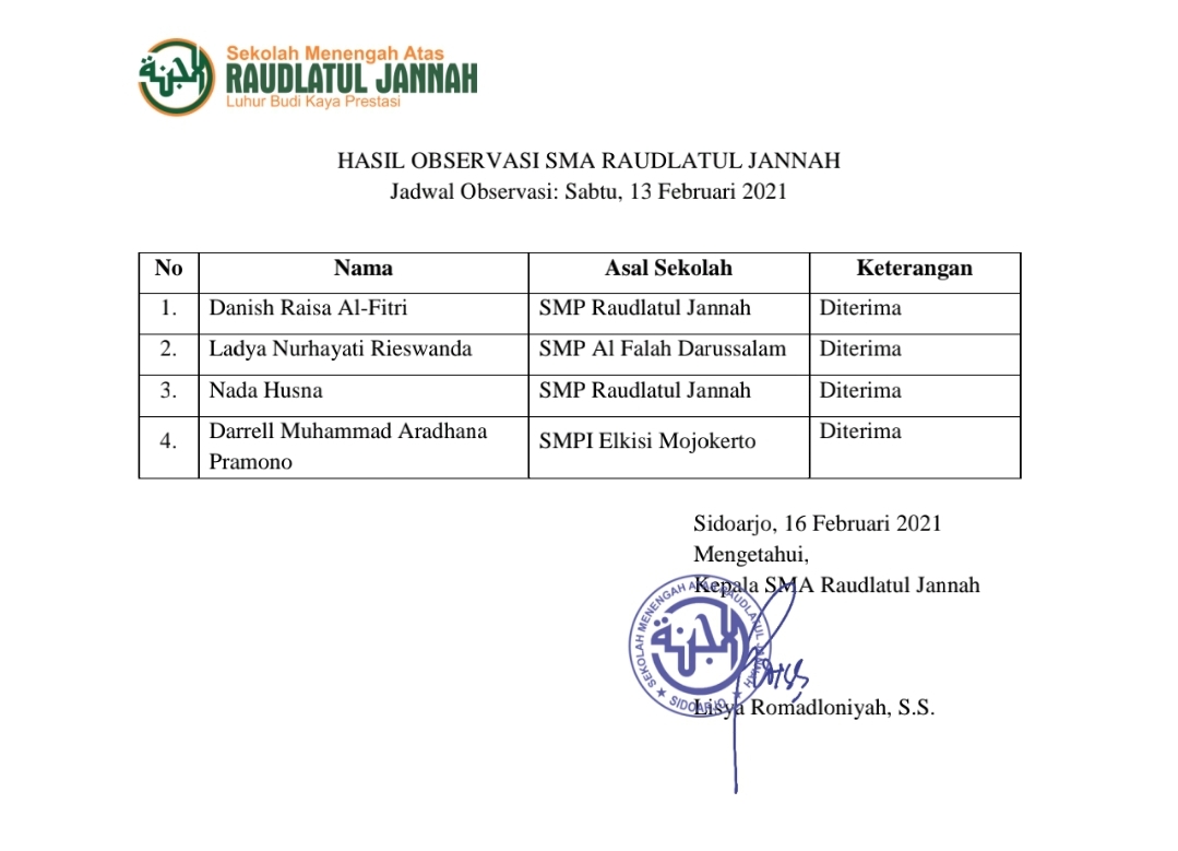 raudlatul jannah